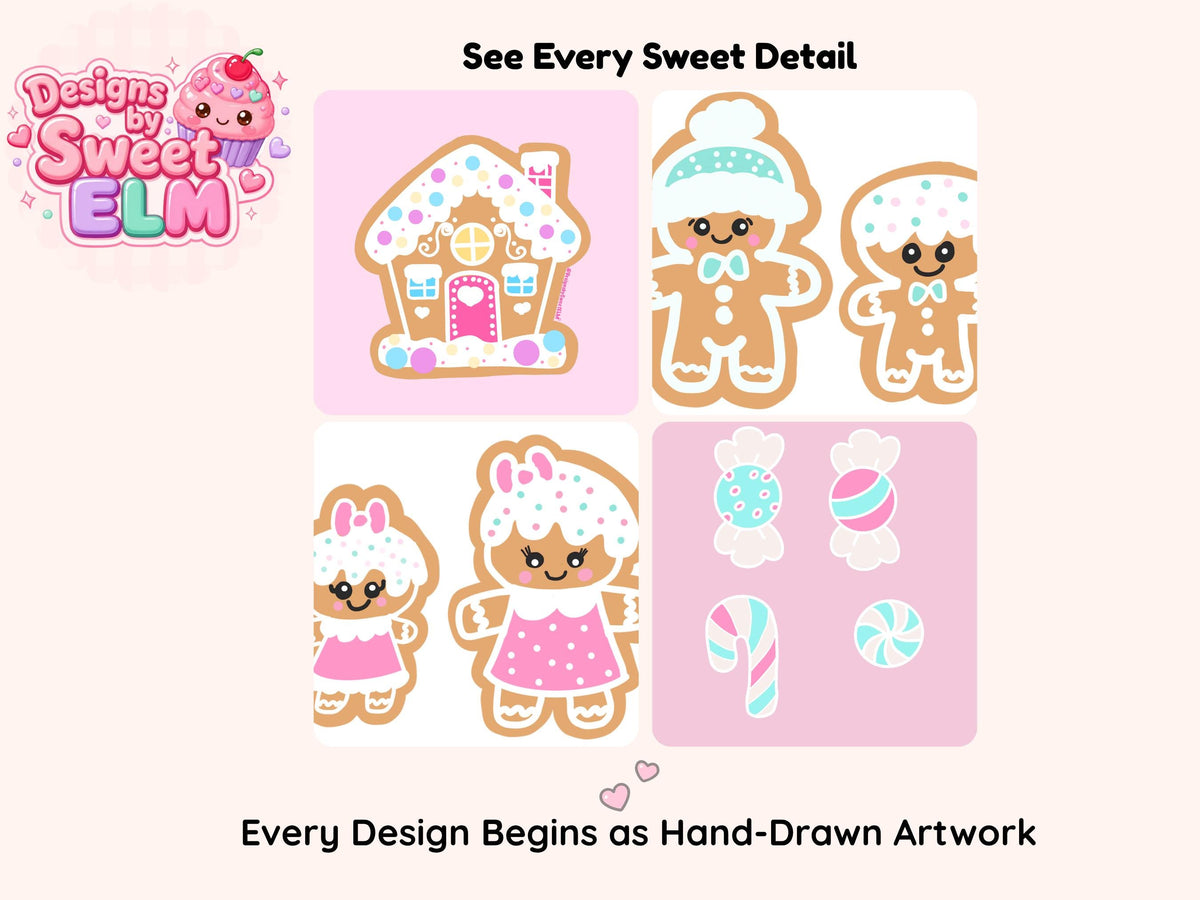 Gingerbread World Seamless Pattern