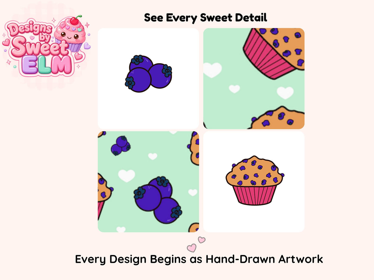 Blueberry Muffin Craze Seamless Pattern