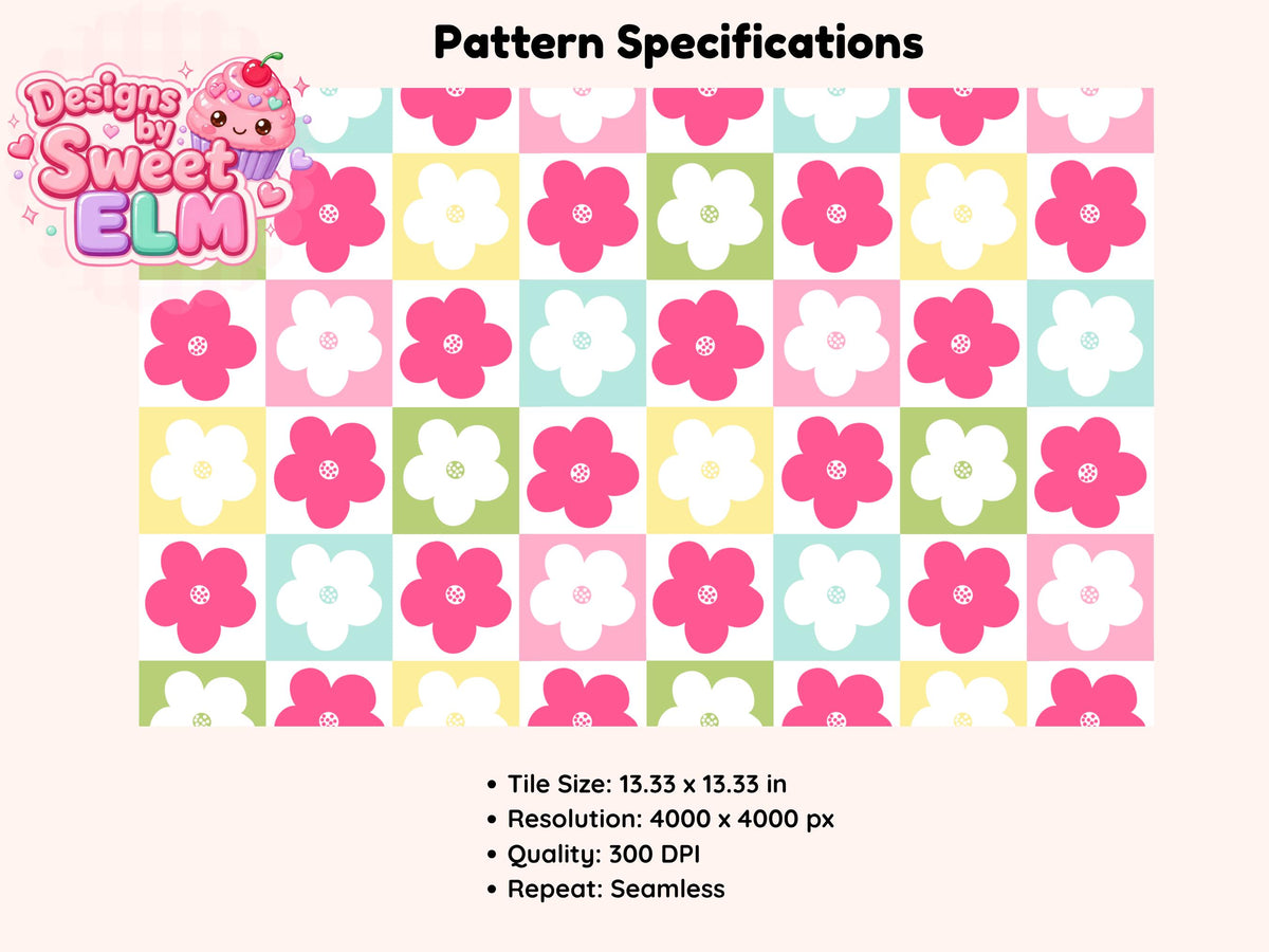 Buttercream Blossoms Seamless Pattern